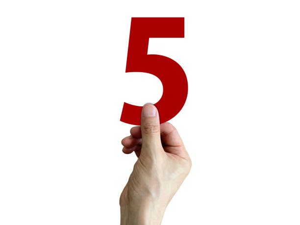 istock The number five in your hand. 1350838324