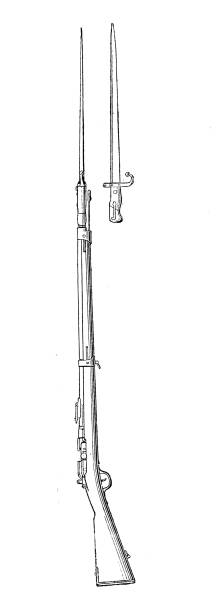 앤티크 일러스트: 바이오네트 - bayonet stock illustrations