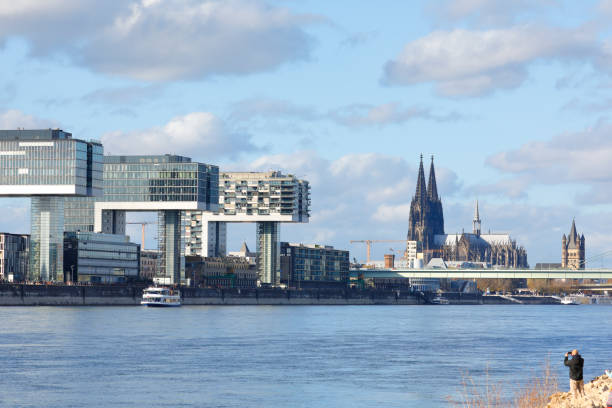 istock Cologne skyline with Rheinauhafen and Cathedral 1350853879