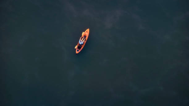 istock Kayak fishermen from above 1350855101