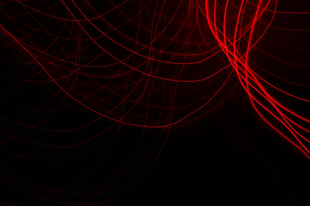 istock Abstract background of moving lights (red) for templates, advertising, offices, brochures, decoration. 1350856484