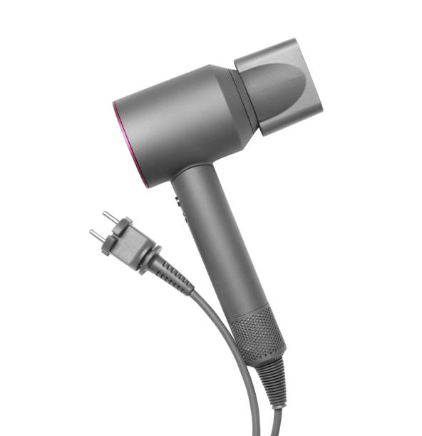 istock Modern hair dryer on white background, top view 1350862436