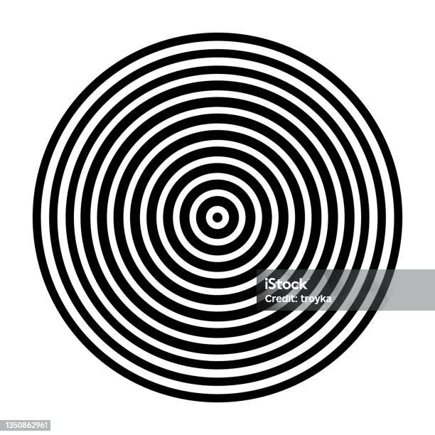Concentric Rings Pattern In Circle Design Element Stock Illustration ...