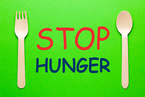Stop hunger concept 
