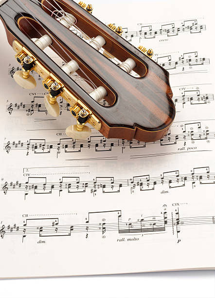 istock Score of classic guitar 135086609