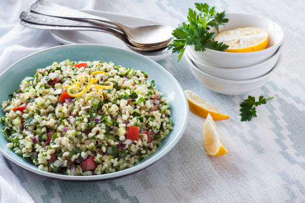 istock Tabbouleh salad. Traditional middle eastern or arab vegetarian dish 1350867027