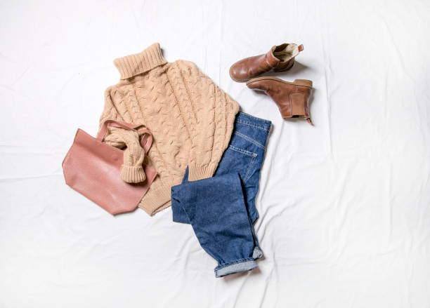 istock top view of flat lay clothes and accessories 1350869167