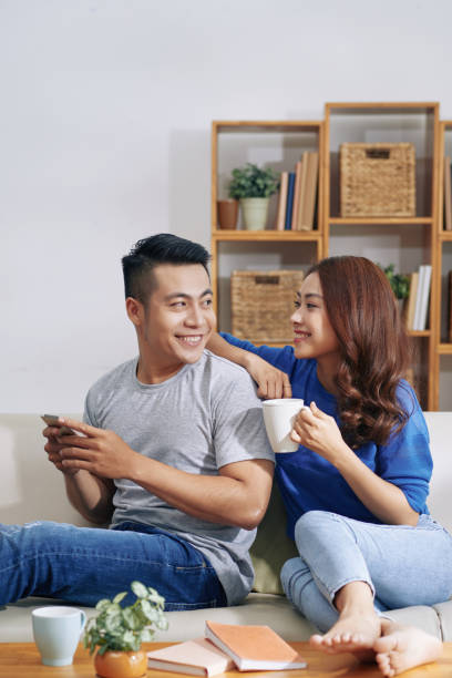 istock Couple Enjoying Time At Home 1350869229