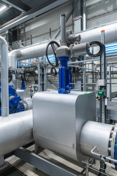 istock Industrial pipelines and valves 1350871543