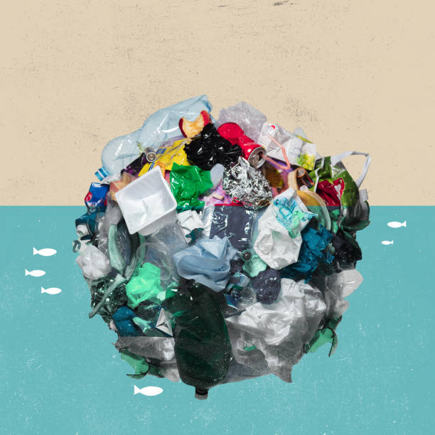 Air and water pollution. Contemporary art collage, modern creative design. Idea, inspiration, saving environment, environmental care, global warming