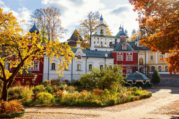 Pskov-Pechersky Monastery stock photo