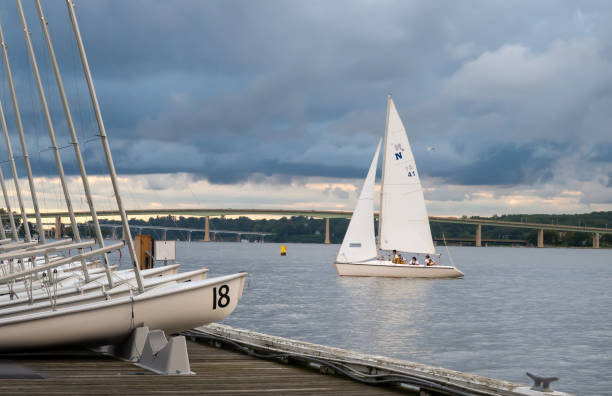 bacia de santee na academia naval - santee river - fotografias e filmes do acervo