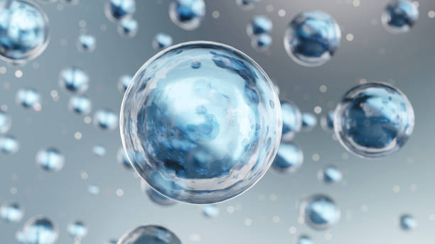 istock Macro Liquid Bubbles, various air bubbles in water. Liquid Cream gel transparent cosmetic sample texture with bubbles. 3d Cosmetic cream seamless. serum bubbles, Transparent. Moisturizing , 3d render 1350880682