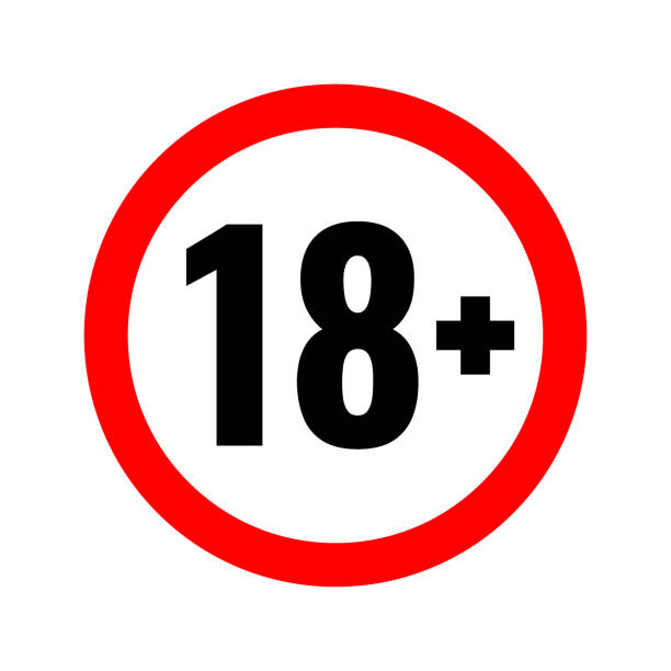 illustrations, cliparts, dessins animés et icônes de moins de 18 signe signe symbole d’avertissement. plus de 18 seulement censurés. dix-huit âge plus âgés interdits contenu adulte vector illustration eps 10 - 18 19 ans