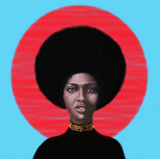 아프리카 스타일의 팔라시의 젊은 여성의 초상화. 소녀는 태양 디스크의 배경에 대한 전체 얼굴을 표시 - 2321 stock illustrations
