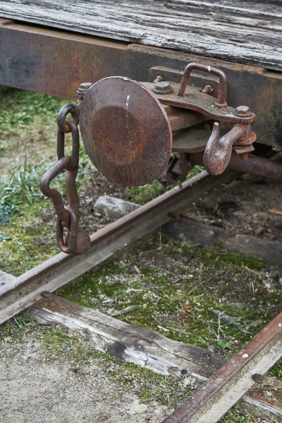 istock Fragment of an old railway carriage 1350893190