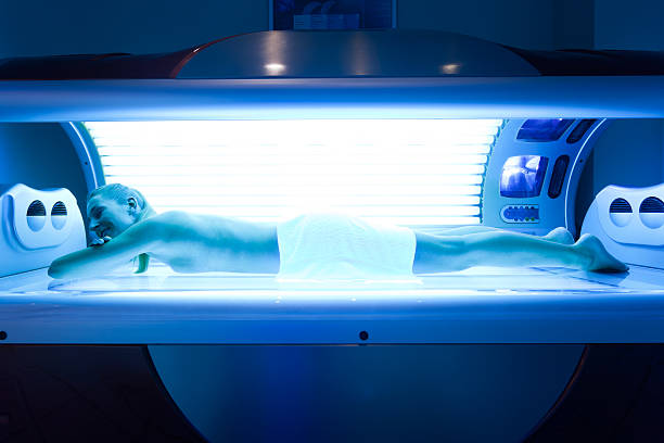 istock Woman on tanning bed 135089970