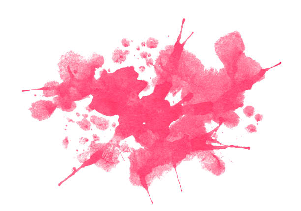 istock Abstract pink watercolor background. Hand drawn watercolor spot. 1350901780