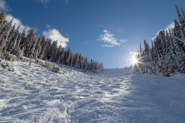 горные лыжи в сан-вэлли, штат айдахо - sun valley idaho стоковые фото и изображения