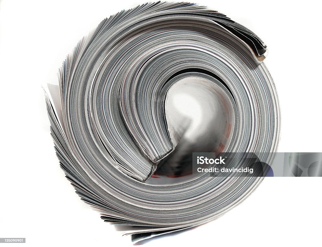 Arrotolate una rivista - Foto stock royalty-free di Cerchio