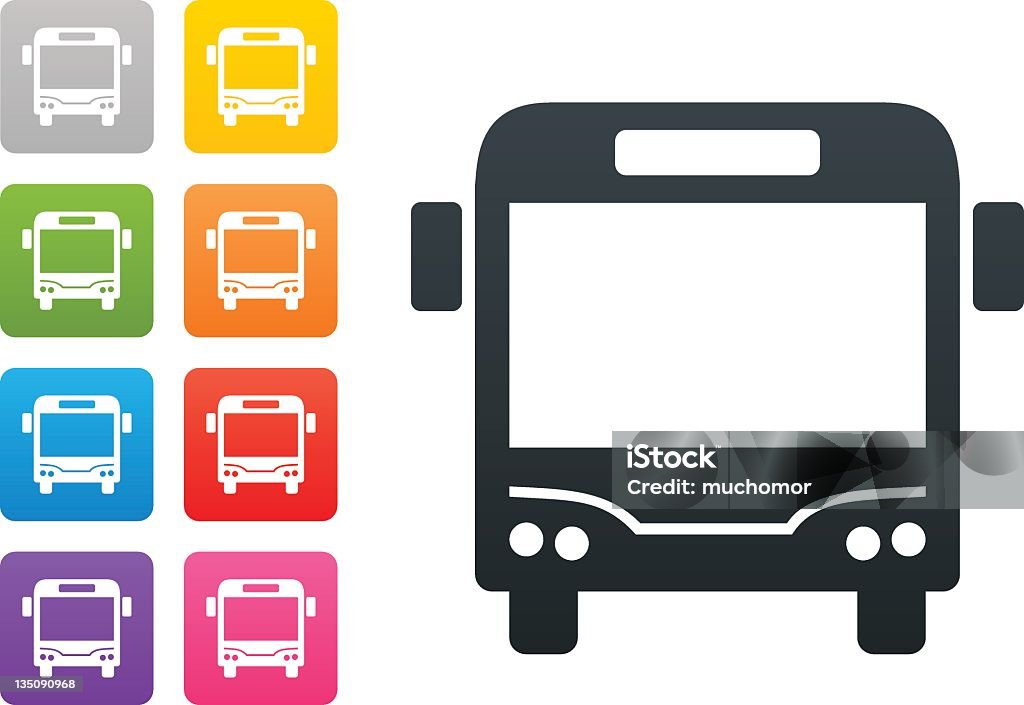バスに色のボタン-デザイン要素 - バスのロイヤリティフリーベクトルアート