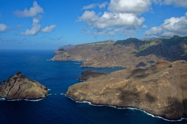aerial view of Taiohae bay