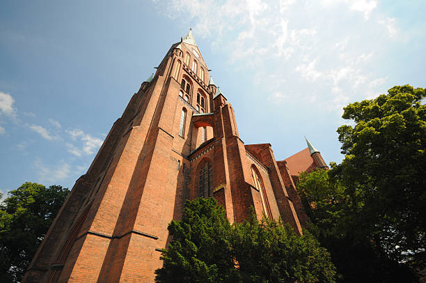 cathedral of Schwerin (Germany). Weitwinkelaufnahme vom Dom in Schwerin.