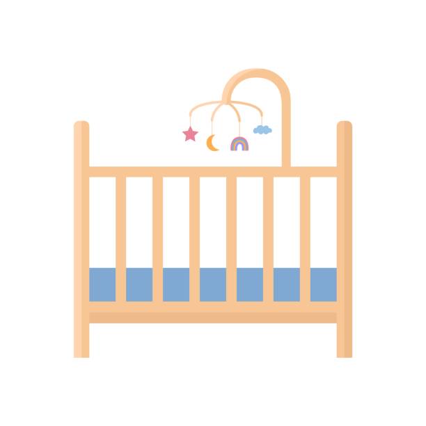 10,131 Baby Crib Illustrations & Clip Art - iStock | Baby sleeping in crib,  Baby, Sleeping baby crib