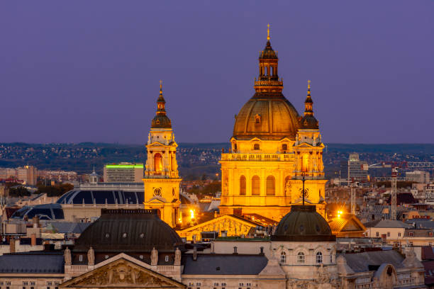 istock St. Stephen's Basilica at night, Budapest, Hungary 1350917011