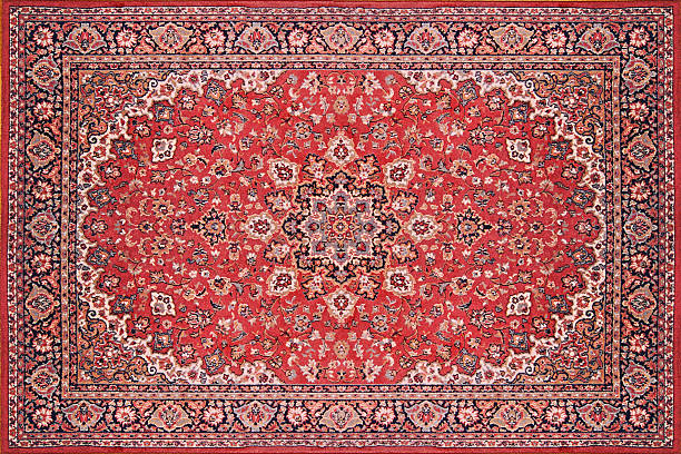 Persian Rug Carpet Full view of a persian rug carpet from above. persian culture stock pictures, royalty-free photos & images