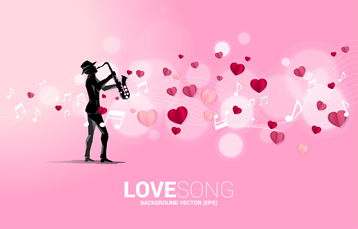 Concept background for love song and concert theme.