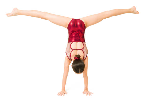 istock Talented little girl doing acrobatics 1350933030