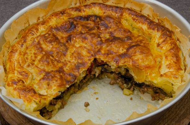 istock savory pie stuffed with eggplant meat and tomatoes 1350934009