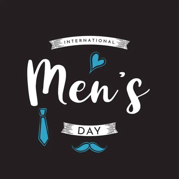 Vector illustration of International Men's Day card, background. Vector