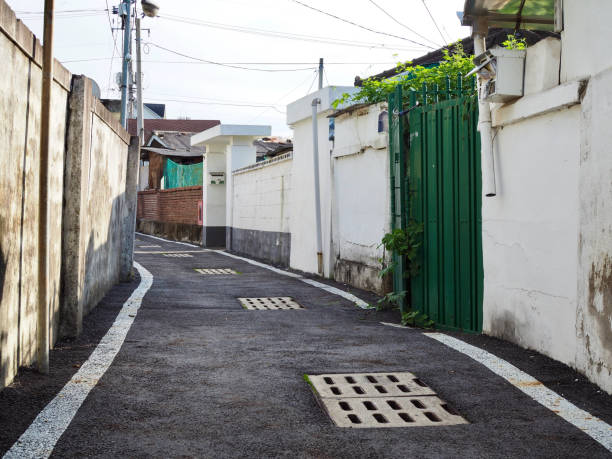 istock old alleyway in korea, house, architecture 1350939154