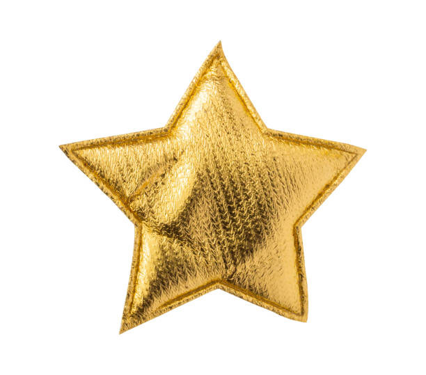 istock Golden Christmas star ornament bauble isolated on white background 1350942189