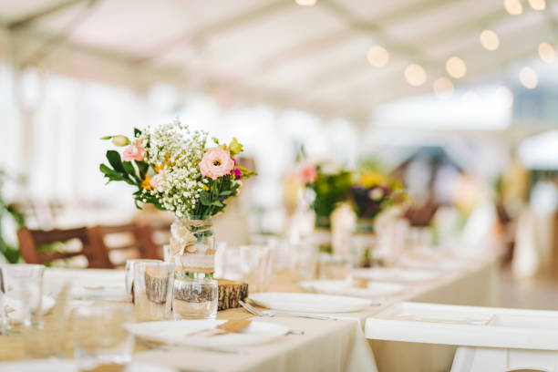 istock Fresh flowers wedding decoration. 1350942206