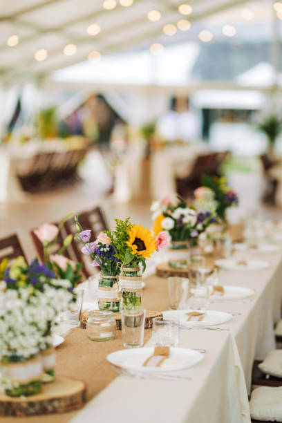 istock Fresh flowers wedding decoration. 1350942207