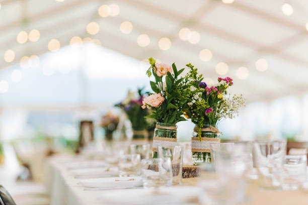 istock Fresh flowers wedding decoration. 1350942208