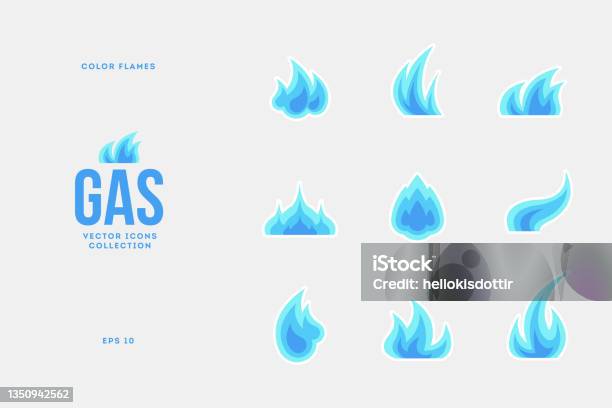 Gas Menjadi Api Koleksi Ikon Vektor Api Gas Alam Ilustrasi Stok - Unduh Gambar Sekarang ...