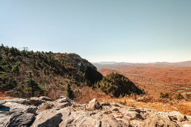 istock Grandfather Mountain State park in fall season. 1350947091