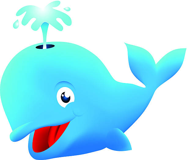 Whale Cartoon vector art illustration