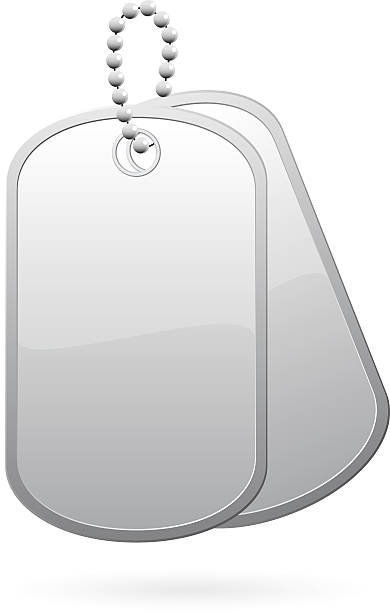 Stock Image Of Blank Dog Tags On A Chain Stock Illustration - Download  Image Now - Dog Tag, Military, ID Card - iStock