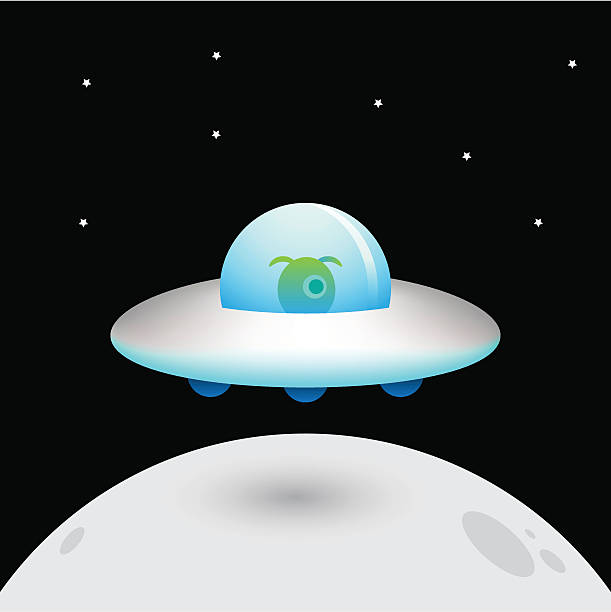UFO vector art illustration