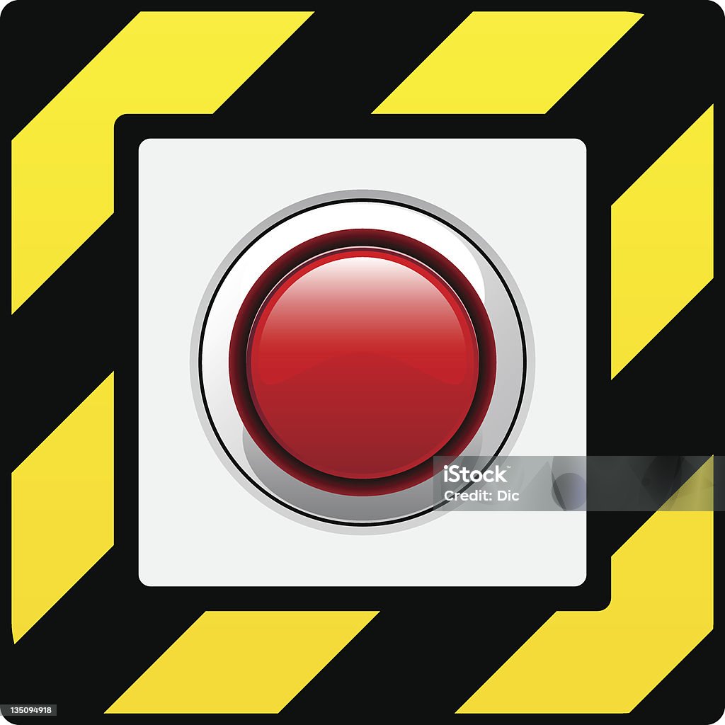 Botón de emergencia - arte vectorial de Botón pulsador libre de derechos