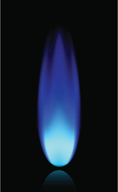 Blue Flame vector art illustration