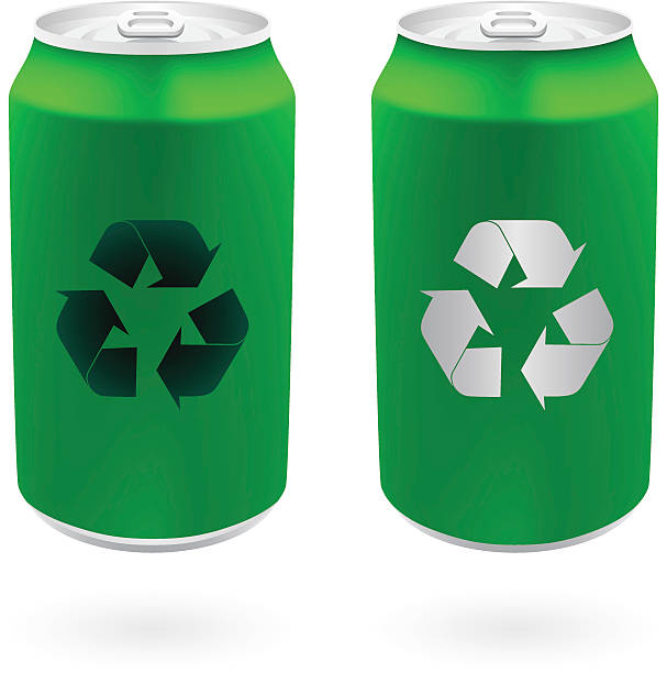 Green Cans vector art illustration