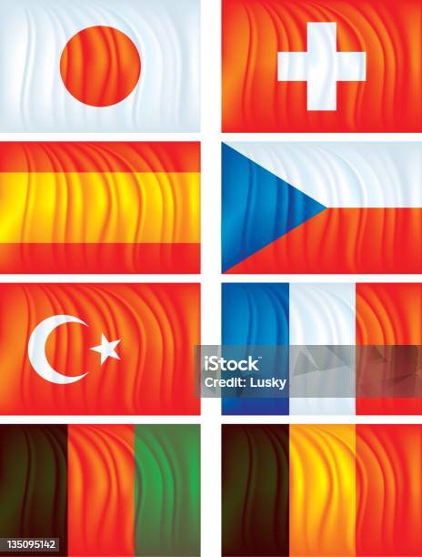 Материал Флаги Two — стоковая векторная графика и другие изображения на тему Флаг Афганистана - Флаг Афганистана, Афганистан, Бельгийский флаг