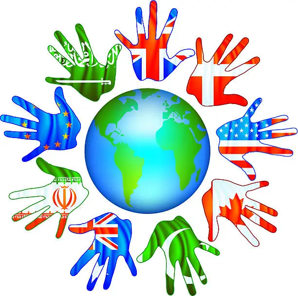 Vector illustration of United around the world