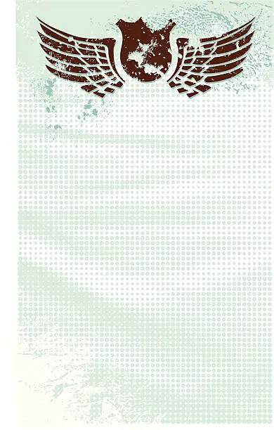 Vector illustration of Textured letterhead